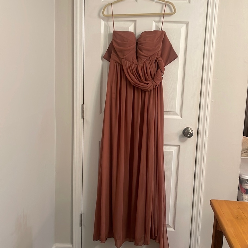 BIRDY GREY, GRACE CONVERTIBLE DRESS, CHIFFON, DESERT ROSE, SLIT